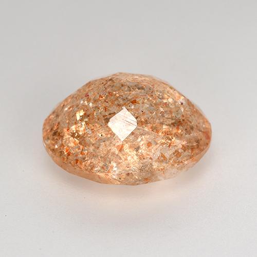 Pedra do sol laranja natural 4,91ct, corte oval, translúcido