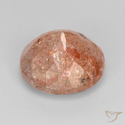 Pedra do Sol Laranja Médio Natural 4.33ct, Redondo, Translúcido