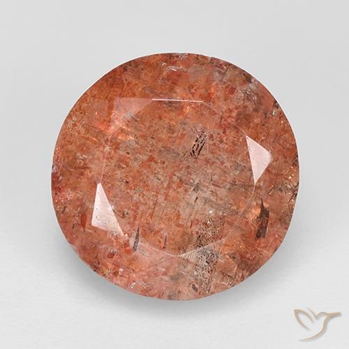 4.80ct Natural laranja quente Pedra do Sol, Redondo, Translúcido