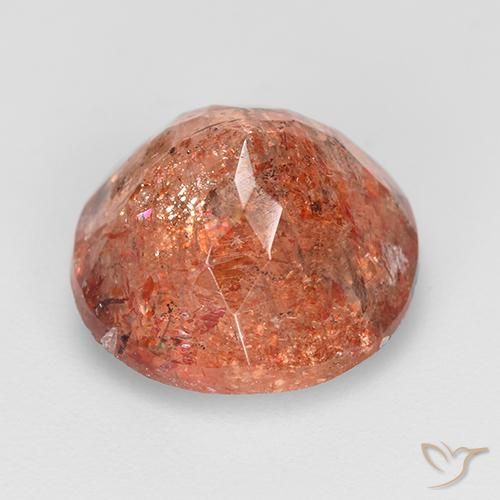 Pedra do Sol laranja quente Natural 4.80ct, Redondo, Translúcido