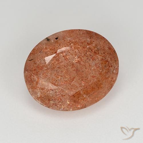 Pedra do Sol Laranja Médio Natural 4.17ct, oval, Translúcido