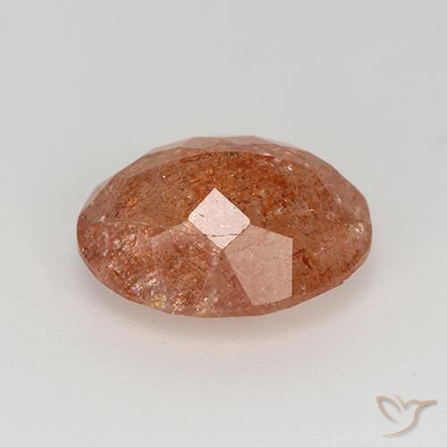 Pedra do Sol Laranja Médio Natural 4.17ct, oval, Translúcido