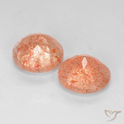 Pedras preciosas de Pedra do Sol Laranja Médio-Claro natural de 3.50 ct, Redondo, Translúcido