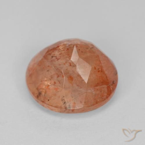 Pedra do Sol Laranja Médio Natural 4.41ct, Redondo, Translúcido