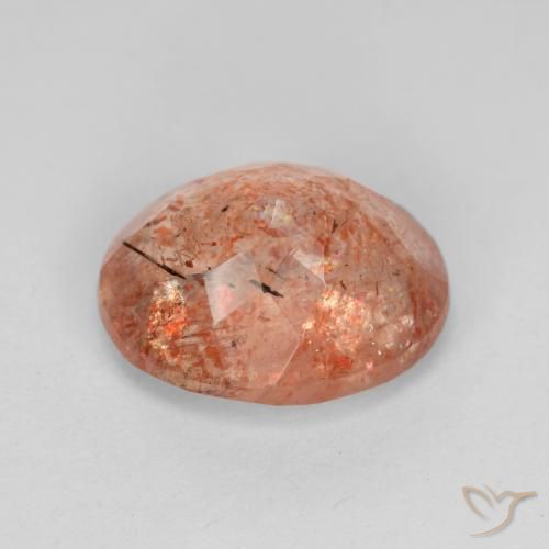 Pedra do Sol laranja avermelhado Natural 4.50ct, oval, Translúcido