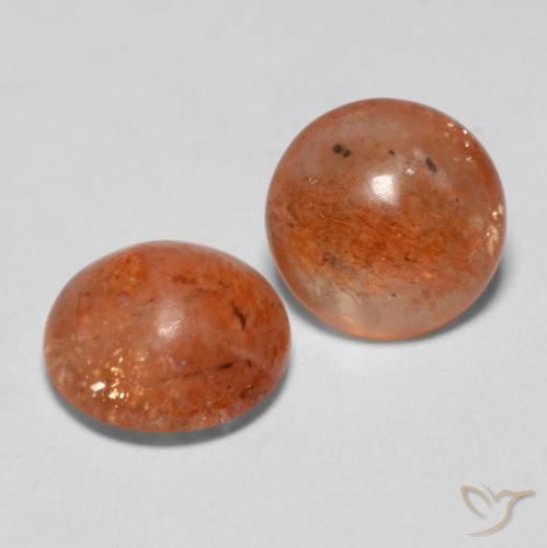 Pedras preciosas de Pedra do Sol Laranja Médio natural de 2.04 ct, Redondo, Translúcido