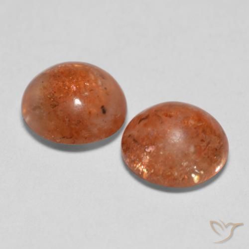 Pedras preciosas de Pedra do Sol Laranja Médio natural de 2.04 ct, Redondo, Translúcido