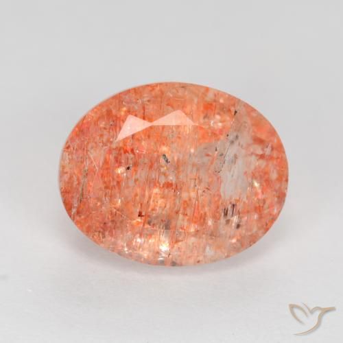 2.78ct Natural Laranja Médio-Claro Pedra do Sol, oval, Translúcido
