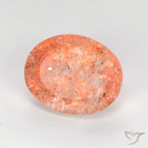 Pedra do Sol Laranja Médio-Claro Natural 2.78ct, oval, Translúcido