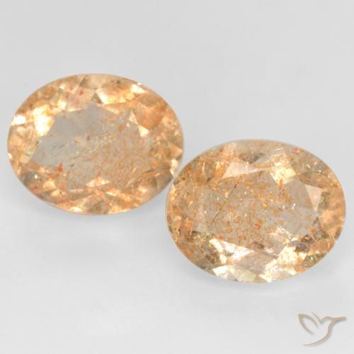 4.91ctw Natural Laranja Melão Pedra do Sol, oval, Transparente