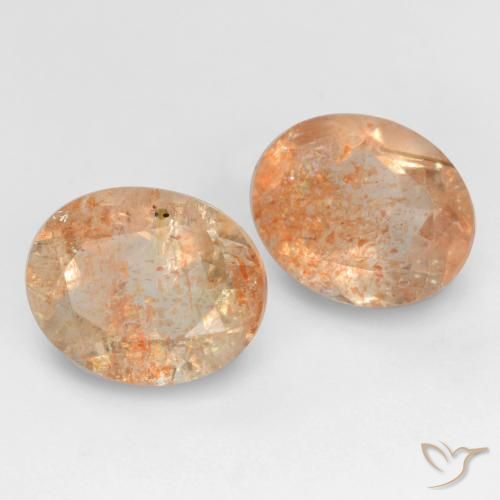 Pedras preciosas de Pedra do Sol Laranja Pêssego Claro natural de 5.38 ct, oval, Transparente