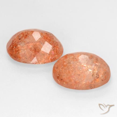 Pedras preciosas de Pedra do Sol Laranja Médio natural de 5.15 ct, oval, Translúcido