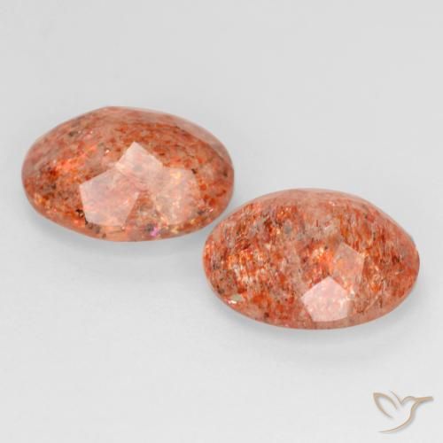 Pedras preciosas de Pedra do Sol Laranja Médio natural de 4.65 ct, oval, Translúcido