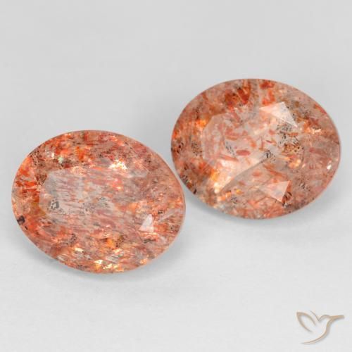 Pedras preciosas de Pedra do Sol laranja quente natural de 4.83 ct, oval, Translúcido