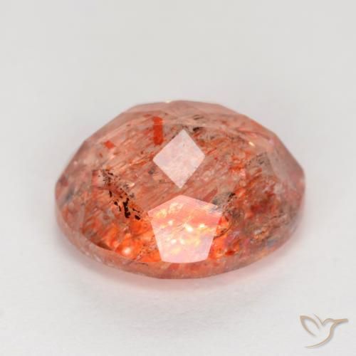 Pedra do Sol vermelho médio Natural 2.80ct, oval, Translúcido
