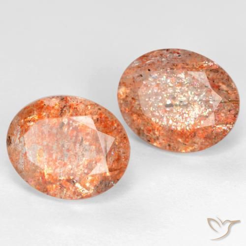 Pedras preciosas de Pedra do Sol gengibre laranja natural de 5.73 ct, oval, Translúcido