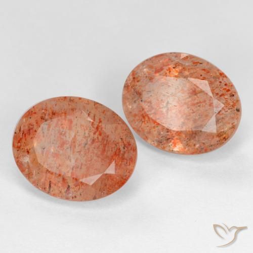 Pedras preciosas de Pedra do Sol Toranja Laranja natural de 4.96 ct, oval, Transparente