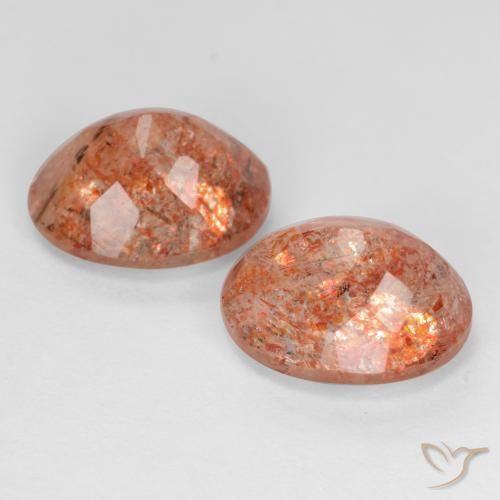 Pedras preciosas de Pedra do Sol Toranja Laranja natural de 5.22 ct, oval, Transparente