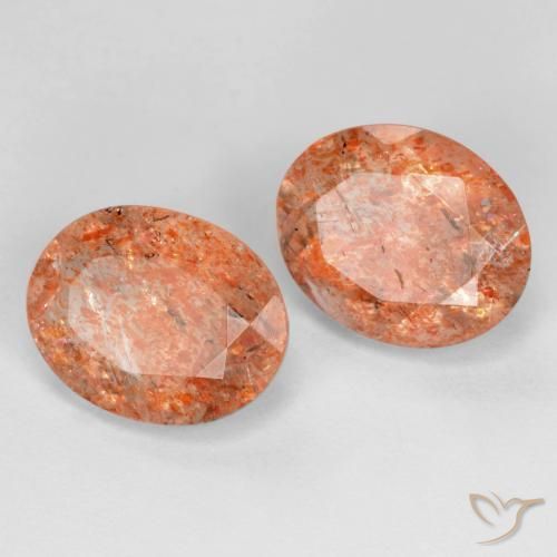 Pedras preciosas de Pedra do Sol Toranja Laranja natural de 4.30 ct, oval, Transparente