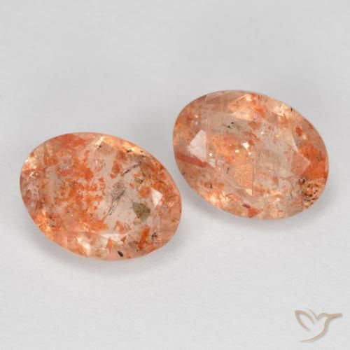 Pedras preciosas de Pedra do Sol gengibre laranja natural de 2.55 ct, oval, Translúcido