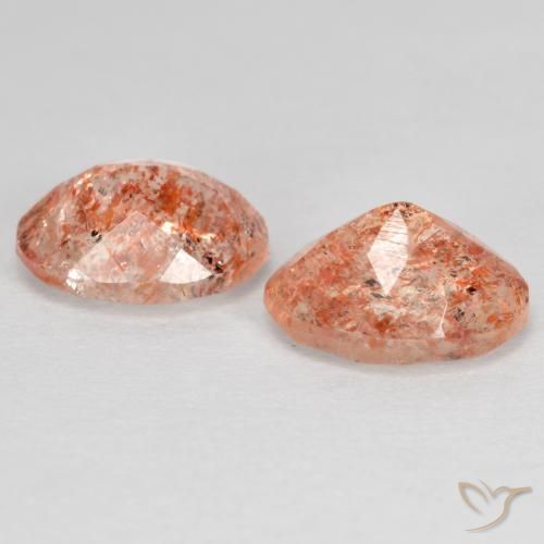 Pedras preciosas de Pedra do Sol pêssego laranja natural de 2.51 ct, oval, Translúcido