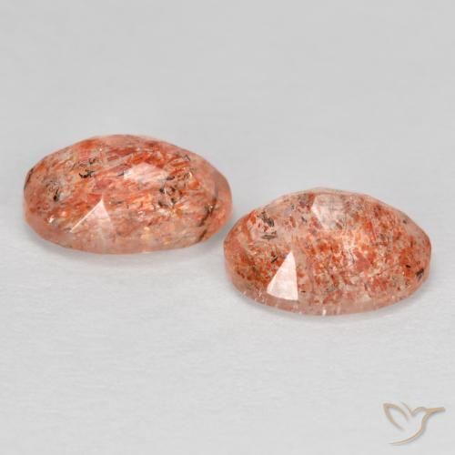 Pedras preciosas de Pedra do Sol Laranja Médio natural de 2.30 ct, oval, Translúcido