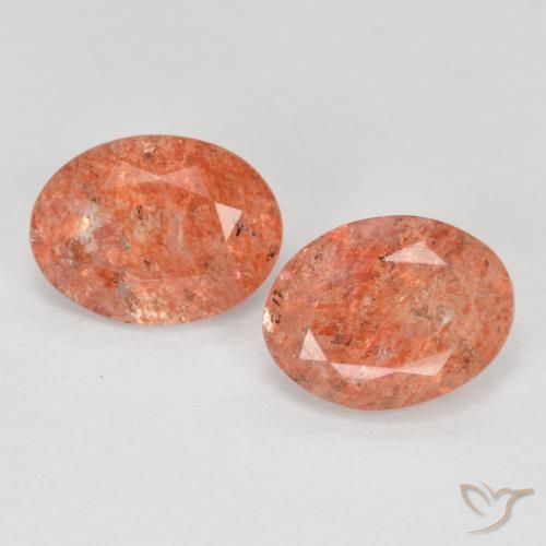 Pedras preciosas de Pedra do Sol Toranja Laranja natural de 2.19 ct, oval, Translúcido