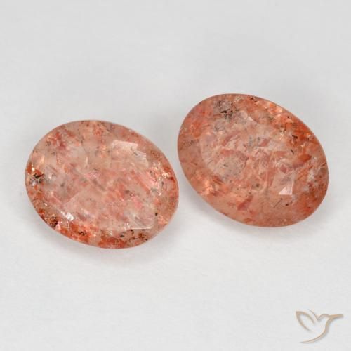 Pedras preciosas de Pedra do Sol Laranja Médio natural de 2.23 ct, oval, Translúcido