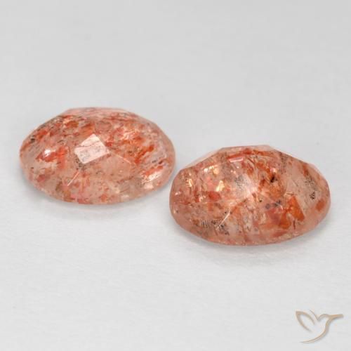 Pedras preciosas de Pedra do Sol Laranja Médio natural de 2.23 ct, oval, Translúcido