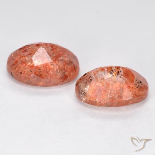 Pedras preciosas de Pedra do Sol Laranja Médio natural de 2.50 ct, oval, Translúcido