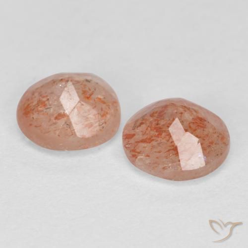Pedras preciosas de Pedra do Sol Laranja Médio-Claro natural de 1.51 ct, Redondo, Translúcido