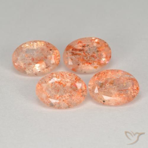 Pedras preciosas de Pedra do Sol gengibre laranja natural de 3.38 ct, oval, Translúcido