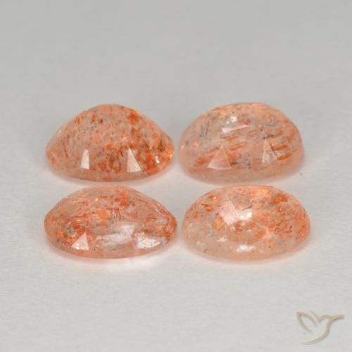 Pedras preciosas de Pedra do Sol gengibre laranja natural de 3.38 ct, oval, Translúcido