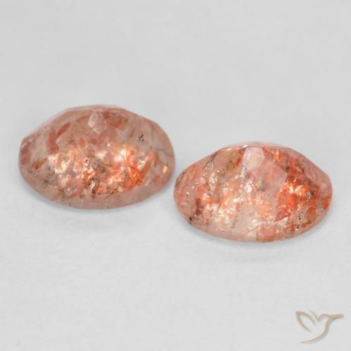 Pedras preciosas de Pedra do Sol Laranja Médio natural de 2.32 ct, oval, Translúcido