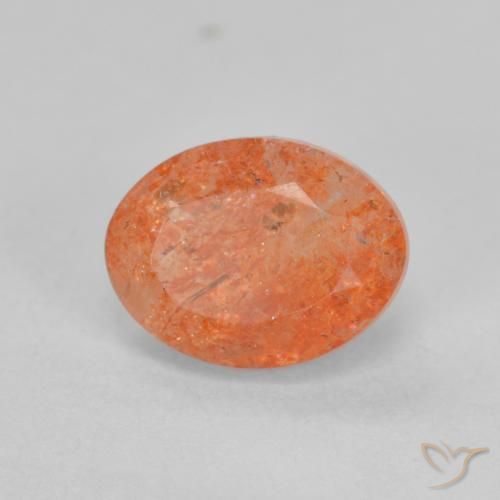 Pedra do Sol Laranja brilhante Natural 1.49ct, oval, Translúcido