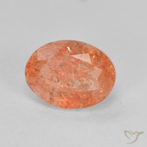 Pedra do Sol Laranja brilhante Natural 1.45ct, oval, Translúcido