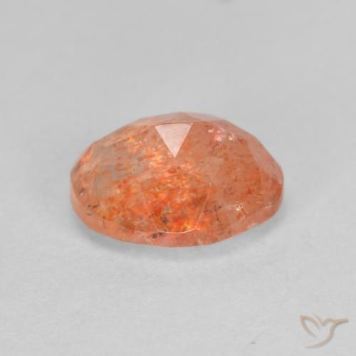 Pedra do Sol Laranja brilhante Natural 1.45ct, oval, Translúcido
