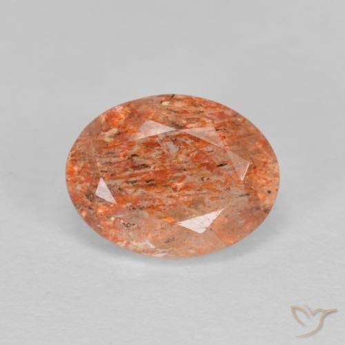 1.41ct Natural Toranja Laranja Pedra do Sol, oval, Translúcido