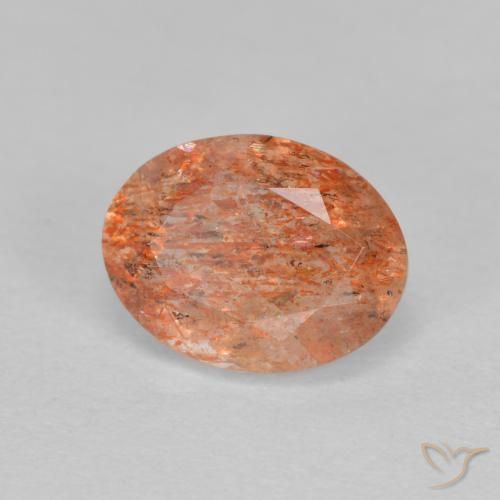 Pedra do Sol Toranja Laranja Natural 1.41ct, oval, Translúcido