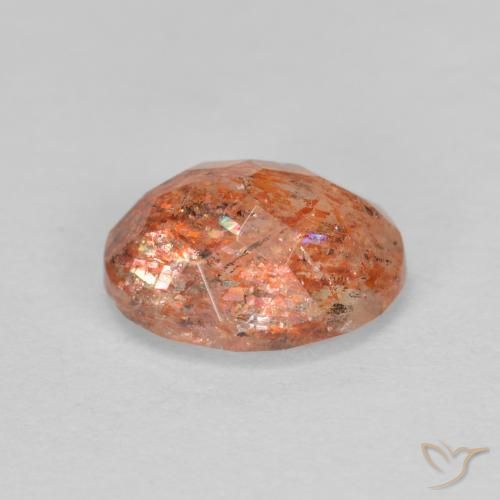 Pedra do Sol Toranja Laranja Natural 1.41ct, oval, Translúcido