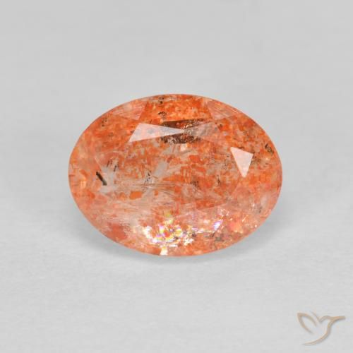 1.41ct Natural gengibre laranja Pedra do Sol, oval, Translúcido