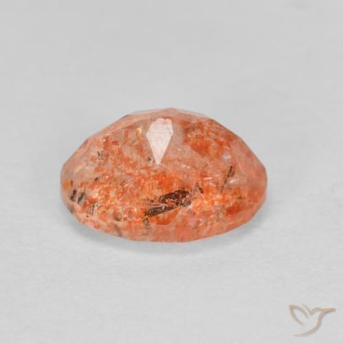 Pedra do Sol gengibre laranja Natural 1.41ct, oval, Translúcido