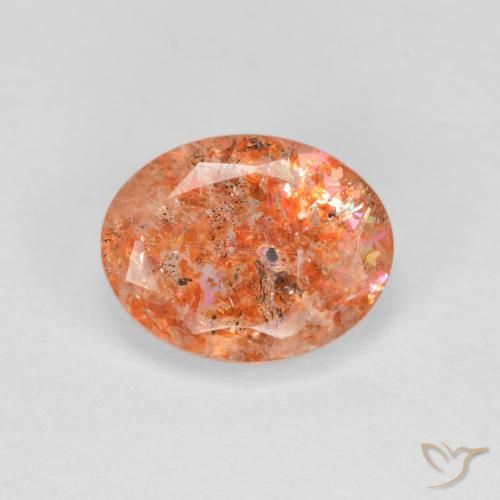 1.22ct Natural gengibre laranja Pedra do Sol, oval, Translúcido