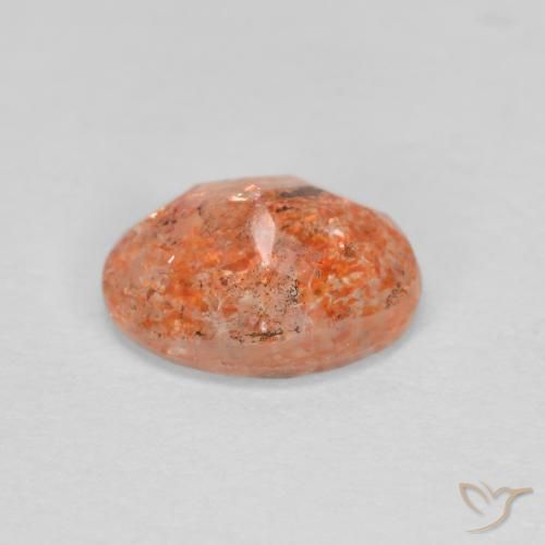 Pedra do Sol gengibre laranja Natural 1.22ct, oval, Translúcido