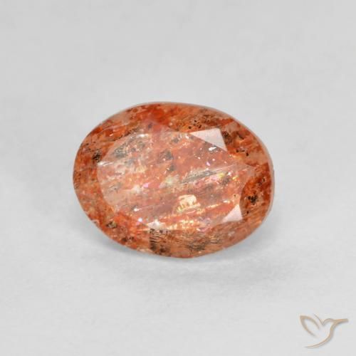 Pedra do Sol laranja quente Natural 1.53ct, oval, Translúcido