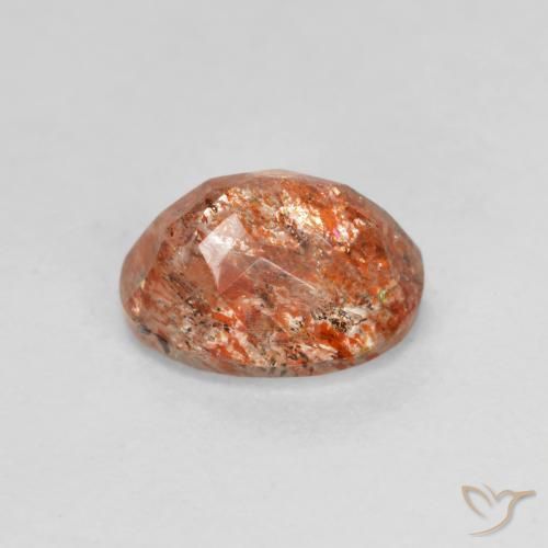 Pedra do Sol laranja quente Natural 1.53ct, oval, Translúcido