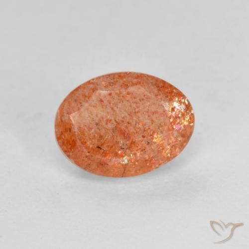 1.35ct Natural Laranja Médio Pedra do Sol, oval, Translúcido