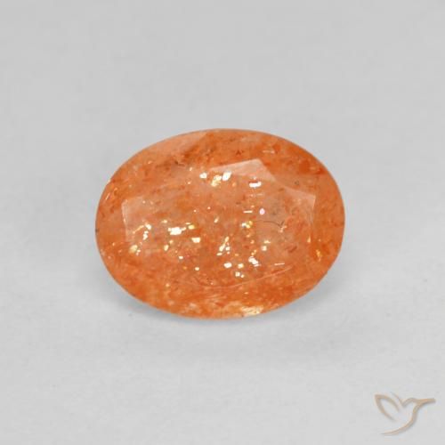 1.34ct Natural Laranja Médio Pedra do Sol, oval, Translúcido