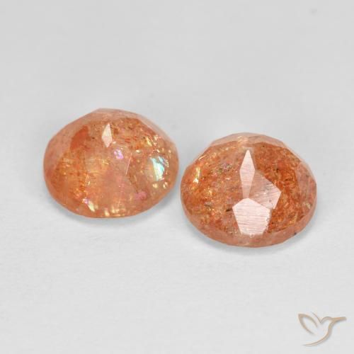 Pedras preciosas de Pedra do Sol Laranja Médio natural de 2.75 ct, Redondo, Translúcido