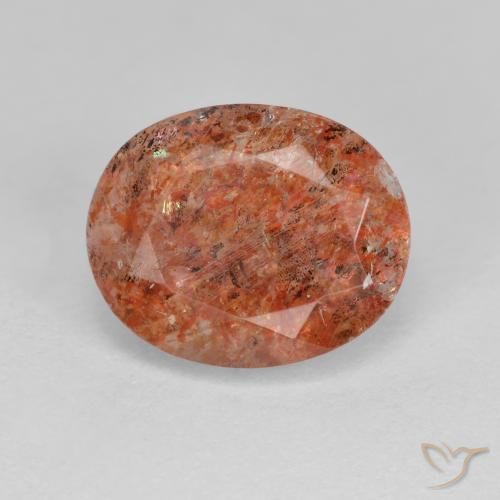 3.40ct Natural laranja quente Pedra do Sol, oval, Translúcido